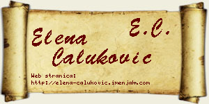 Elena Čaluković vizit kartica